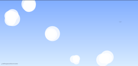 Vögel und Wolken ziehen über den Himmel voegel