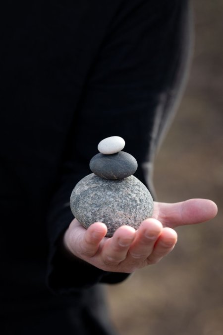 Steine auf Hand