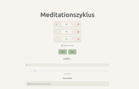 Meditationszyklus: mehrere Timer einrichten meditationszyklus